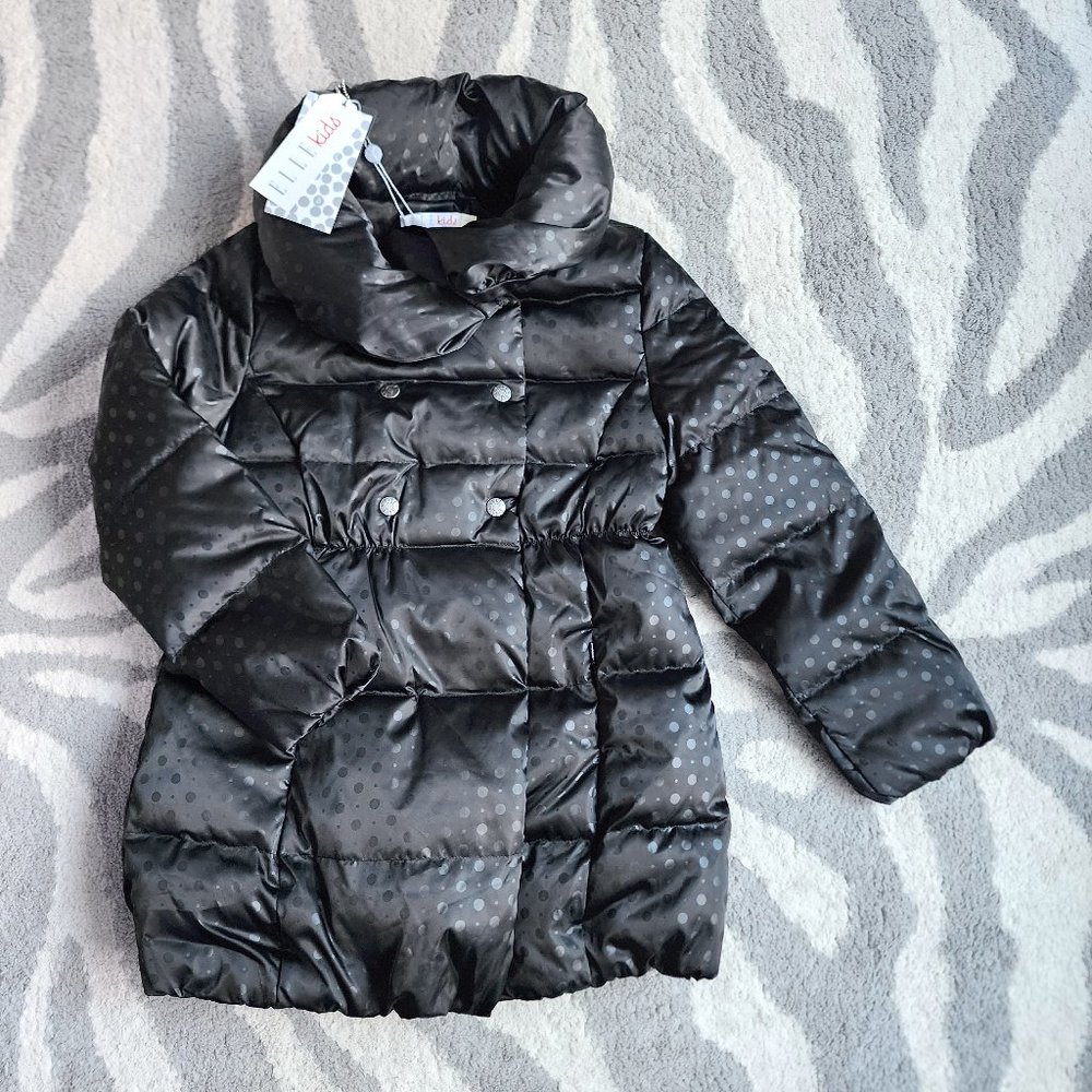ELLE Kids Black Dotty Puffer Jacket